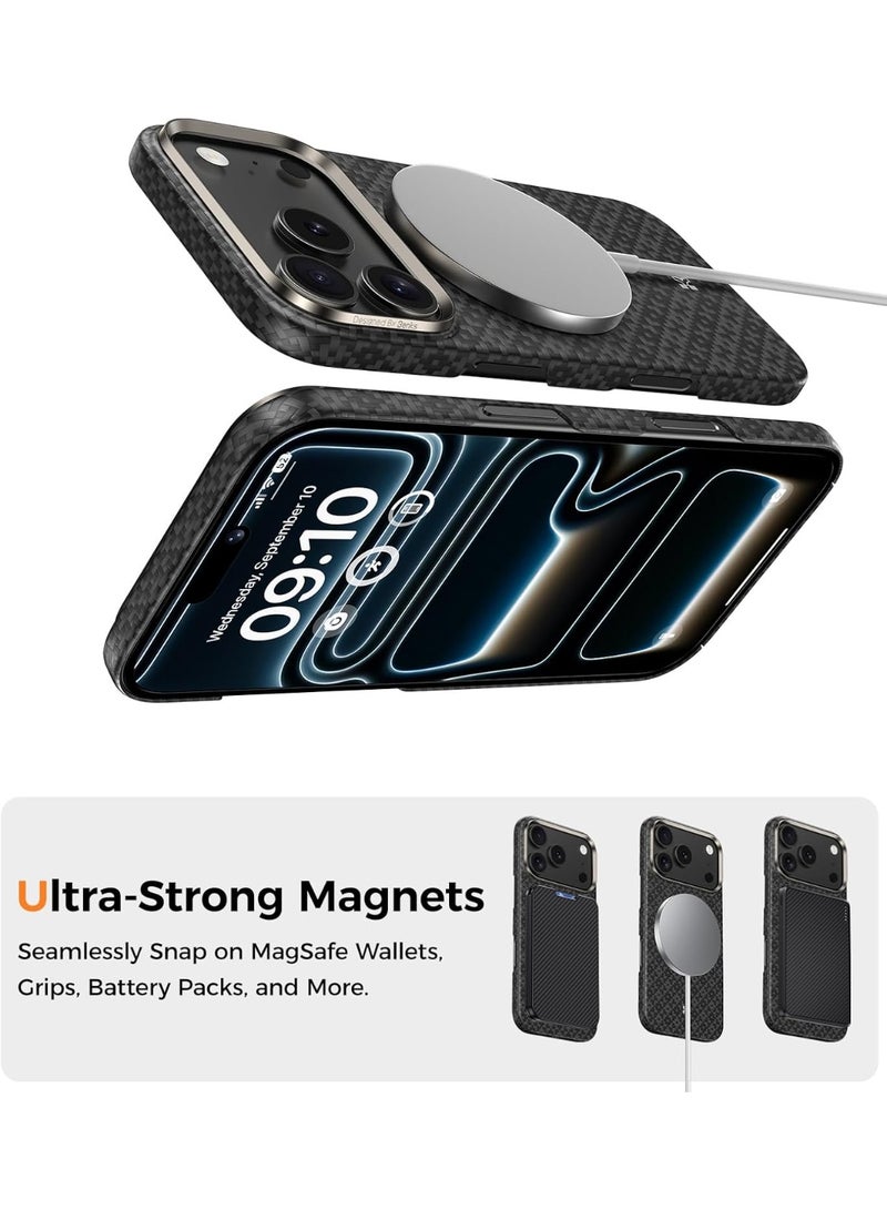 بينكس جراب Benks Armorgrid المميز لهاتف iPhone 17 Pro Max، متوافق مع زر التحكم بالكاميرا، ومتوافق مع MagSafe، جراب حماية عسكري مصنوع من ألياف كيفلر من دوبونت - Image 5